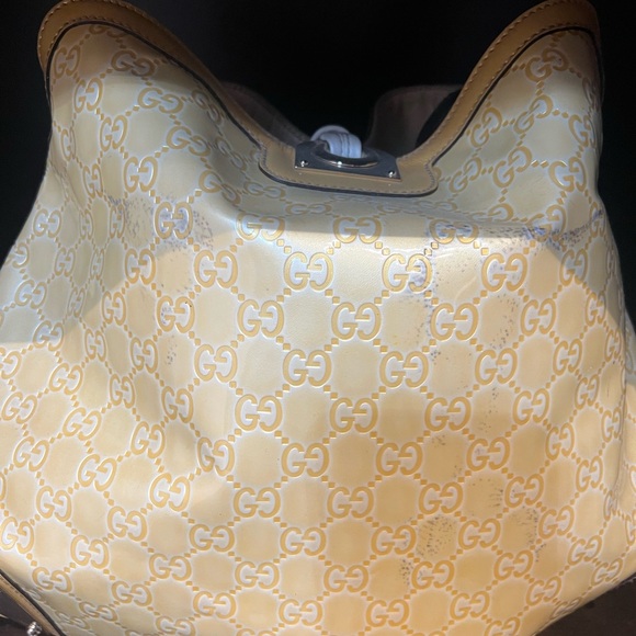 Gucci Yellow and White Patterned Shoulder Bag - Picture 4 of 9